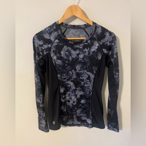 Athleta Runaway Wicking Run Swim Top Gray Black XS - Picture 1 of 6